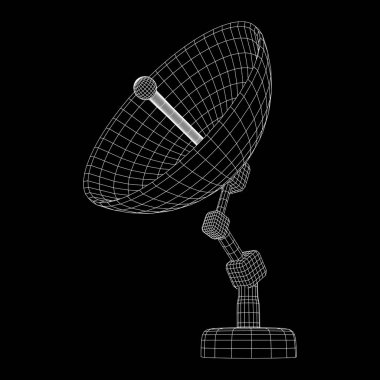 uydu çanağı tel kafes vektör