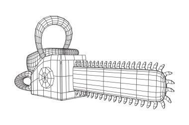 Testere tel kafes modeli vektör