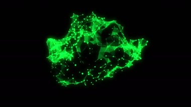 Hareketli arka plan fütüristik çokgen stilini soyut.