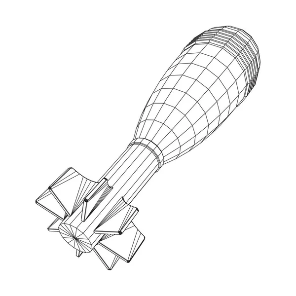 Rakete, Atombombenvektor — Stockvektor