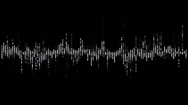 Müzik Ekolayzer, ses dalgaları veya ses frekansı — Stok video