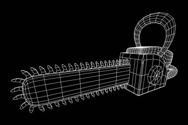 Testere tel kafes modeli vektör