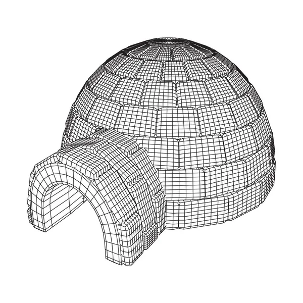 Iglu-Eishaus-Vektor — Stockvektor