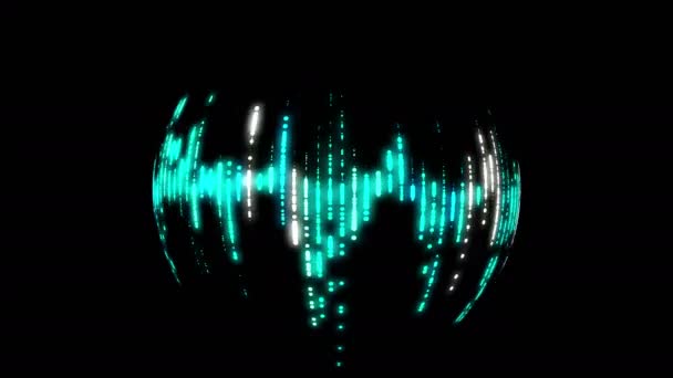 Еквалайзер музики, звукові хвилі або частота звуку — стокове відео