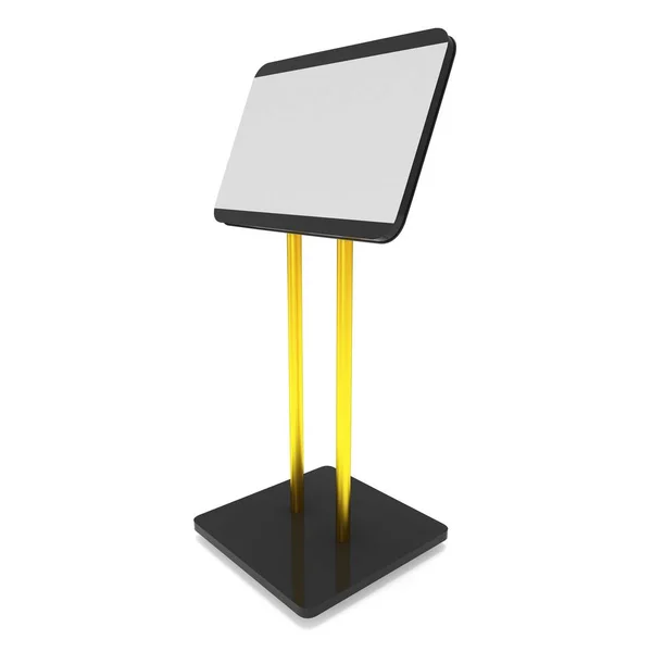 Trade show booth LCD screen stand. — Stock Photo, Image