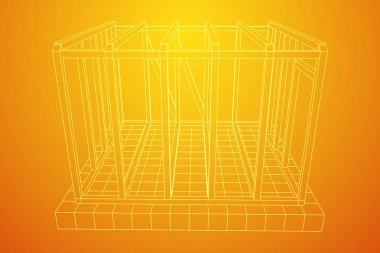 Tel çerçeve çerçeveleme evi