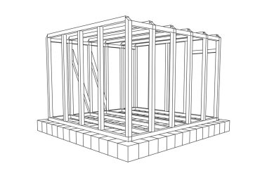 Tel çerçeve çerçeveleme evi