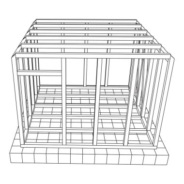 Tel çerçeve çerçeveleme evi