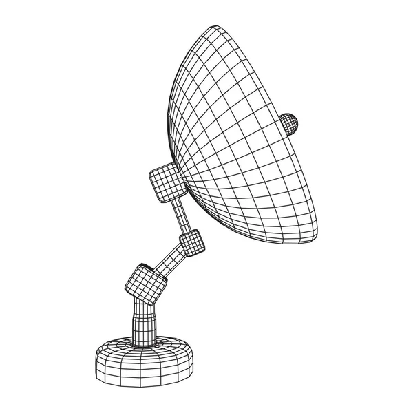 Vettore wireframe antenna satellitare — Vettoriale Stock