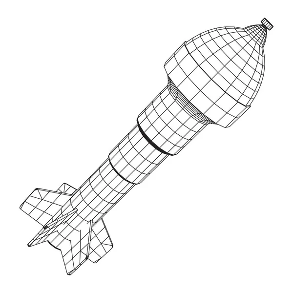 Missile, vettore di bombe nucleari — Vettoriale Stock