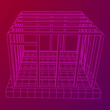 Tel çerçeve çerçeveleme evi