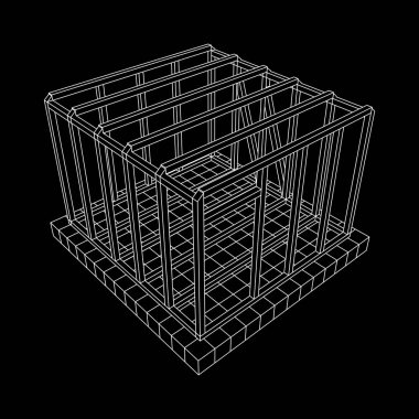 Tel çerçeve çerçeveleme evi