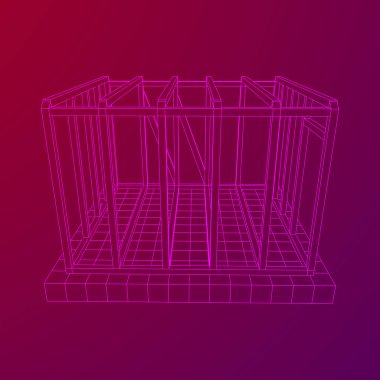 Tel çerçeve çerçeveleme evi