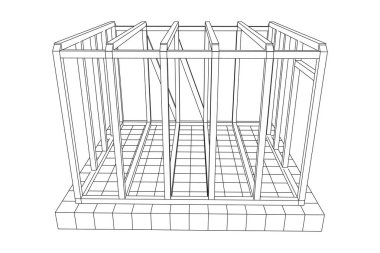 Tel çerçeve çerçeveleme evi