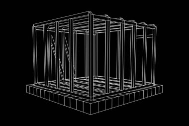 Tel çerçeve çerçeveleme evi