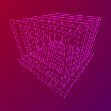 Tel çerçeve çerçeveleme evi