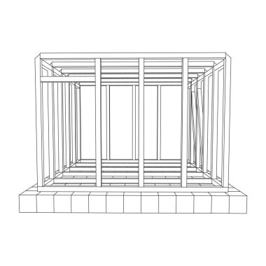 Tel çerçeve çerçeveleme evi