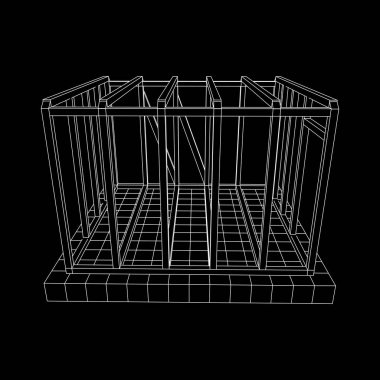 Tel çerçeve çerçeveleme evi