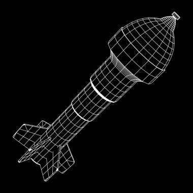Missile, nuclear bomb vector clipart