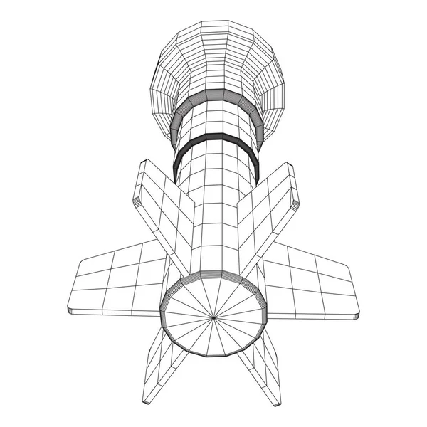 Missile, vecteur de bombe nucléaire — Image vectorielle