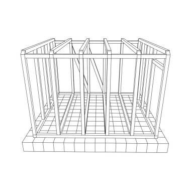 Tel çerçeve çerçeveleme evi