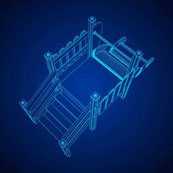 Wireframe scivolo parco giochi — Vettoriale Stock