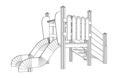 Bahçesi slayt tel kafes