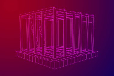 Tel çerçeve çerçeveleme evi