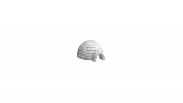 Igloo lodownia 3d — Wideo stockowe