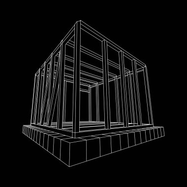 Tel çerçeve çerçeveleme evi