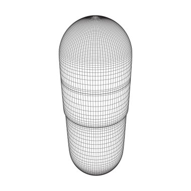 Tıbbi kapsül hapı.