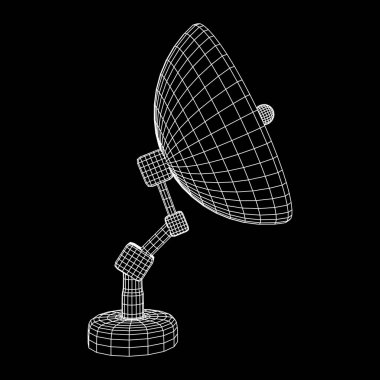 uydu çanağı tel kafes vektör