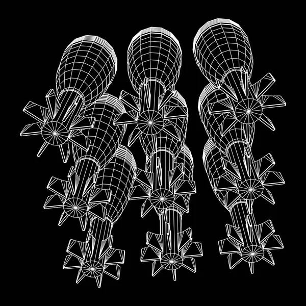 Raket, nucleaire bom vector — Stockvector