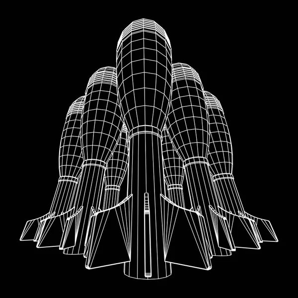 Misil, vector bomba nuclear — Archivo Imágenes Vectoriales