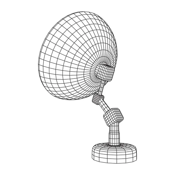 Antena parabólica wireframe vector — Vector de stock