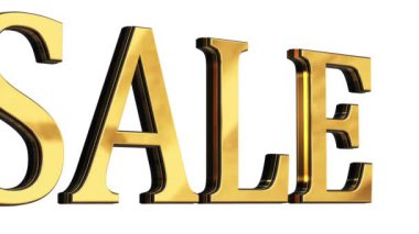 3D altın metin Satış mektupları