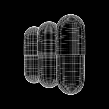 Tıbbi kapsül hapı.