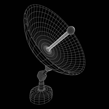 uydu çanağı tel kafes vektör