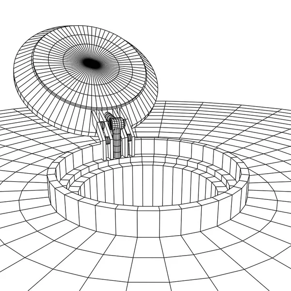 Dekking van de raket silo — Stockvector