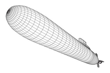 Askeri denizaltı vektör