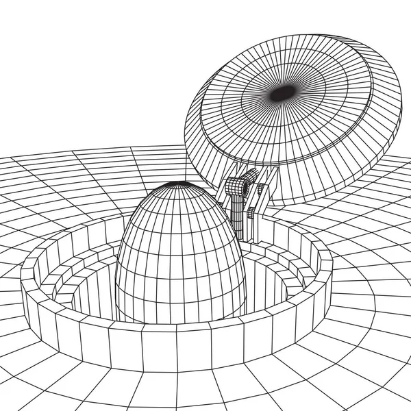 Dekking van de raket silo — Stockvector