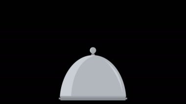 Restoran gıda plaka cloche ve hediye kutusu