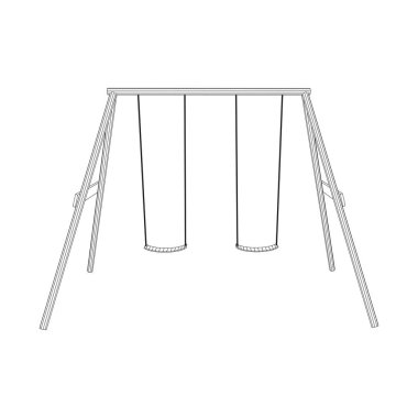 Çocuklar salıncak modeli vektör