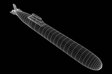 Askeri denizaltı vektör