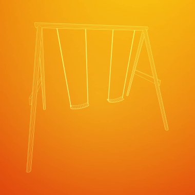 Çocuklar salıncak modeli vektör