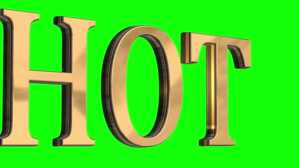 3d gold text letters hot