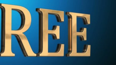 3D altın metin harfler ücretsiz