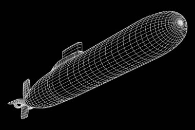 Askeri denizaltı vektör