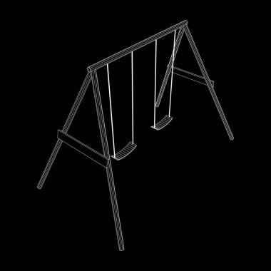 Çocuklar salıncak modeli vektör