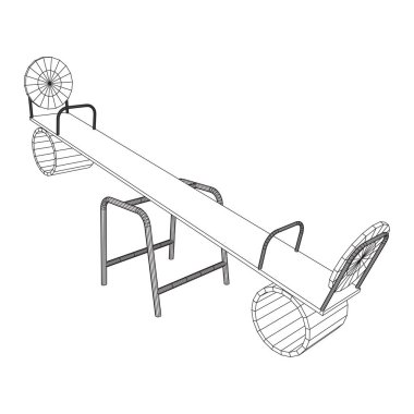 Bahçesi vektör salıncak.